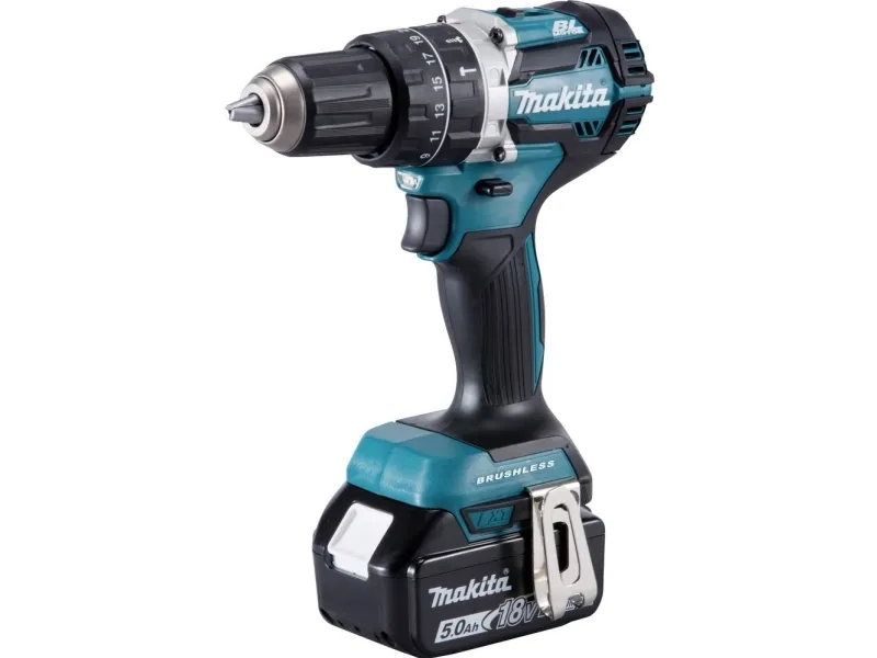 Makita DHP484 - Hammerbor/skruemaskine - ledningfri - 2-hastigheders - nøgleløs borepatron 13 mm - 54 N·m - 2 batterier - 18 V