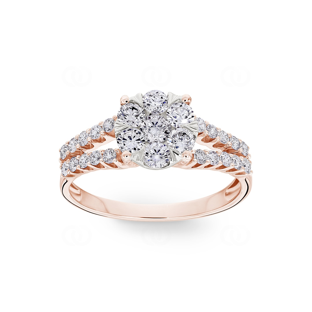 Verlobungsring 750/18 K Roségold mit Diamanten 1.00 ct H/si by CHRISTIAN