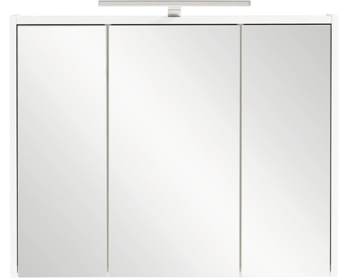 Spiegelkast Möbelpartner Flag 74,5 x 16 x 60 cm wit 3-deurs LED