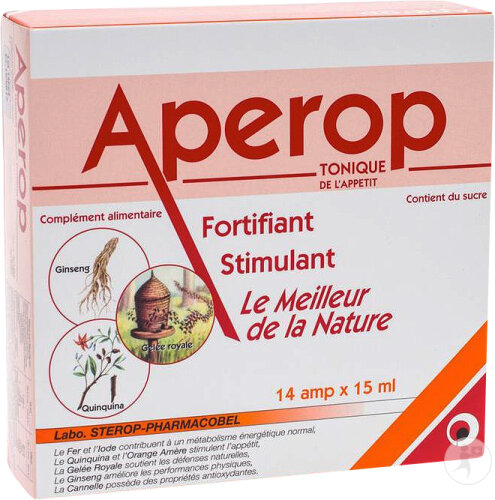 Aperop Tonique Fortifiant Stimulant Ampoules Buvables 14x15ml