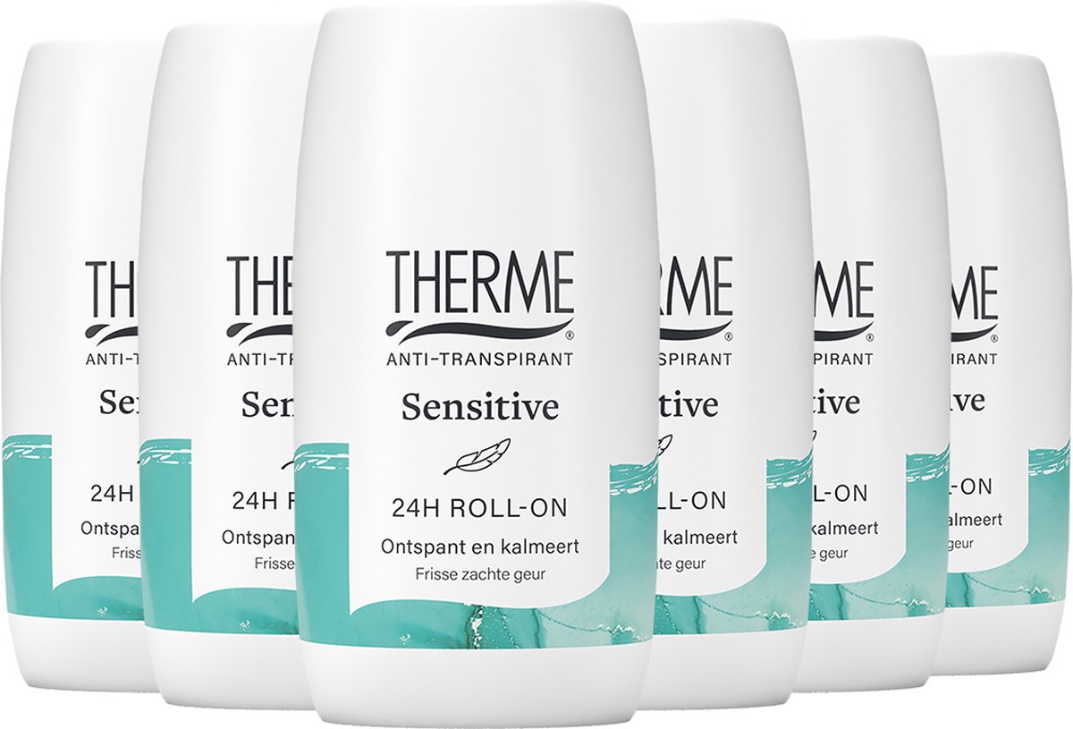 6x Therme Deoroller anti-transpirant sensitive (60 ml)