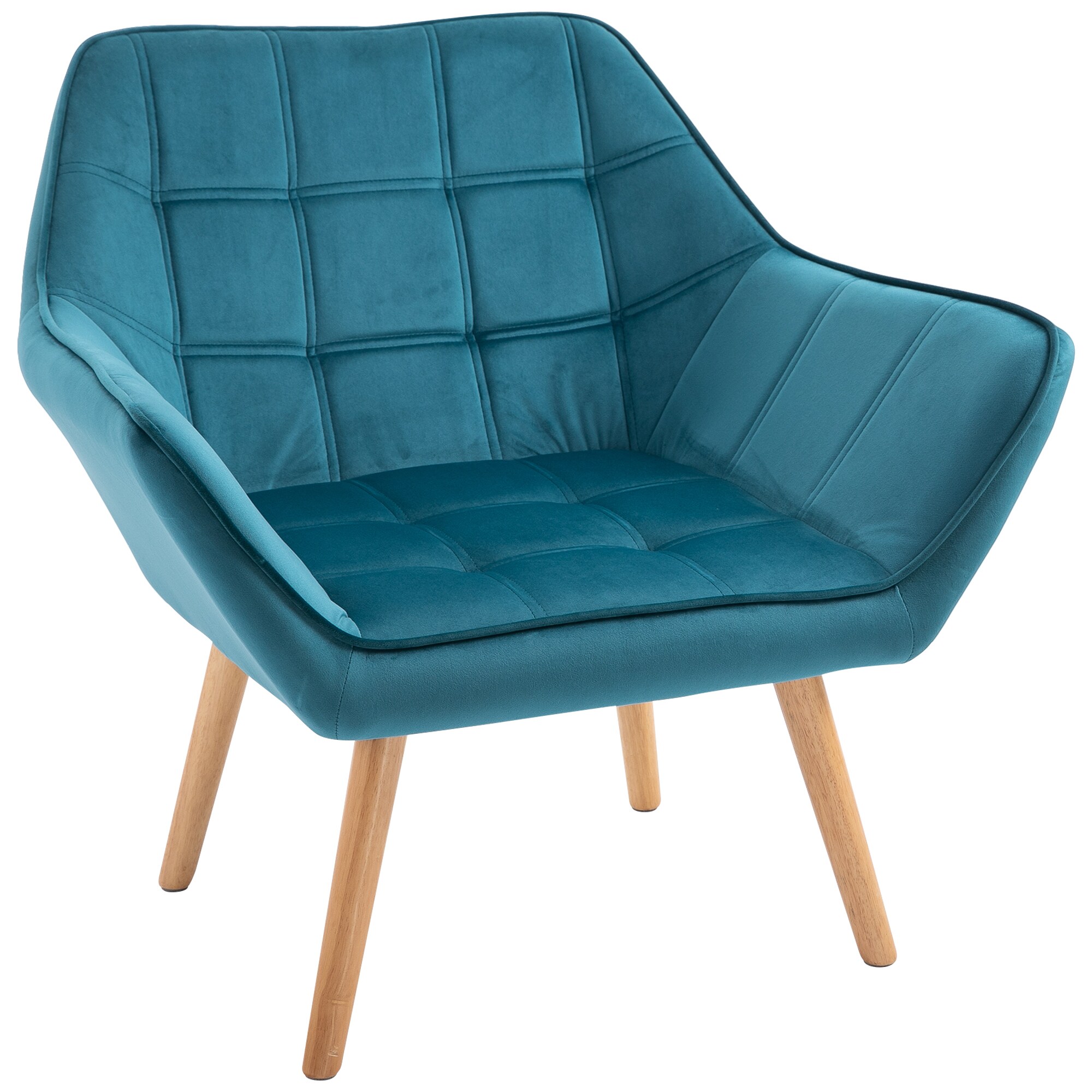 HOMCOM Einzelsessel Skandinavisches Design, Weiche Polsterung Grün 79 x 69,5 x 72,5 cm (BxTxH)