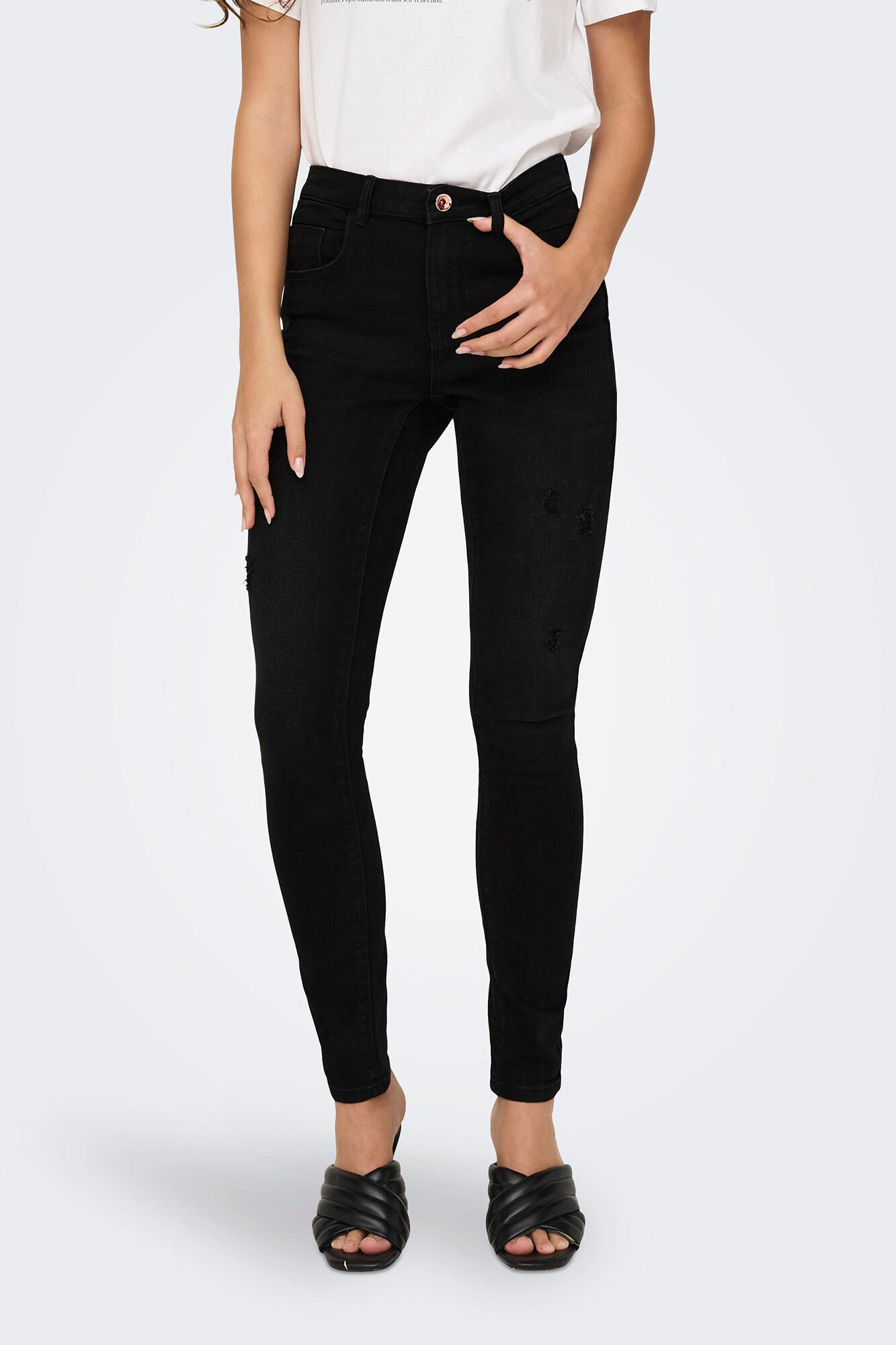 calça jeans skinny elástica