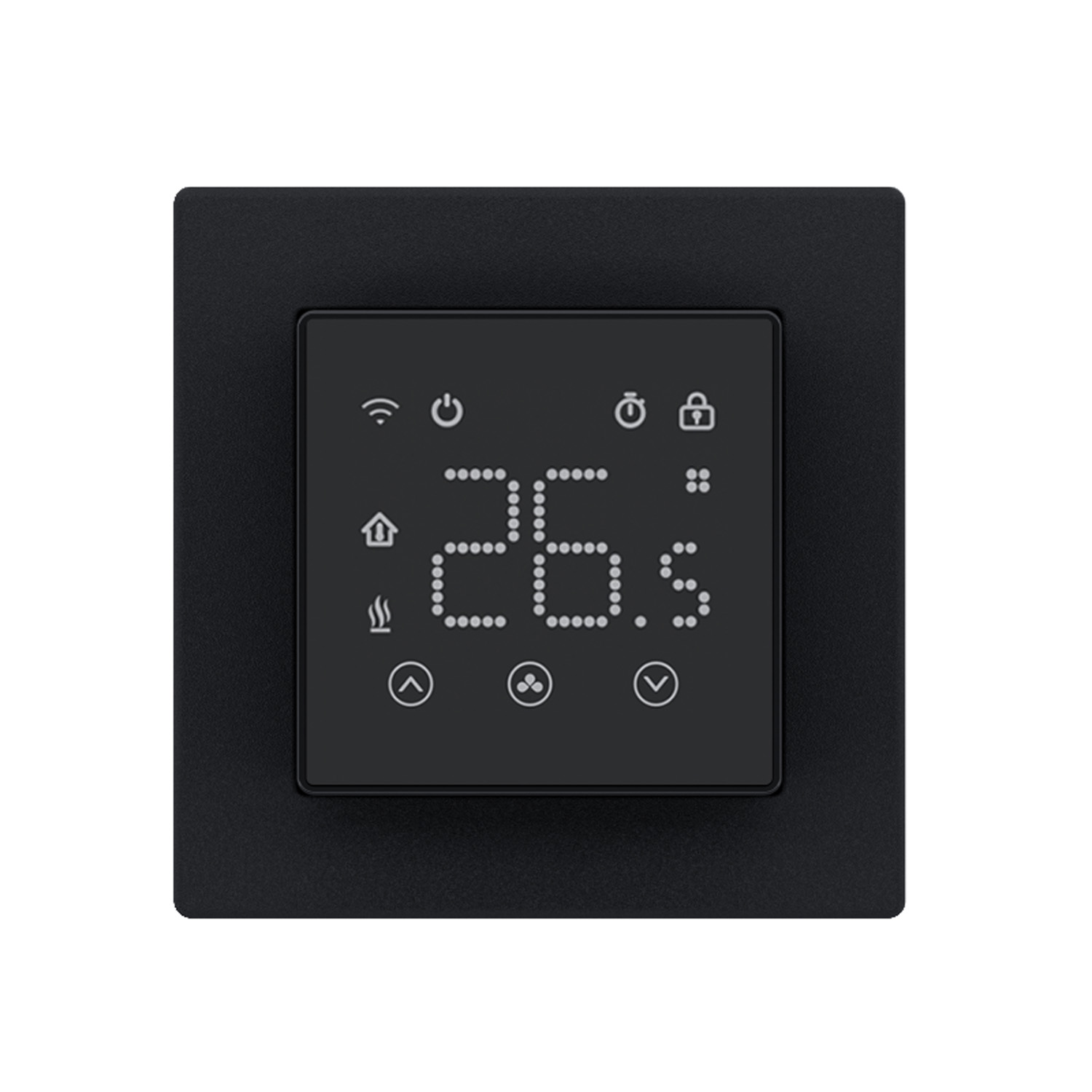 Saniclear Glow elektrische vloerverwarming 8m² 1280W met zwarte Wifi thermostaat