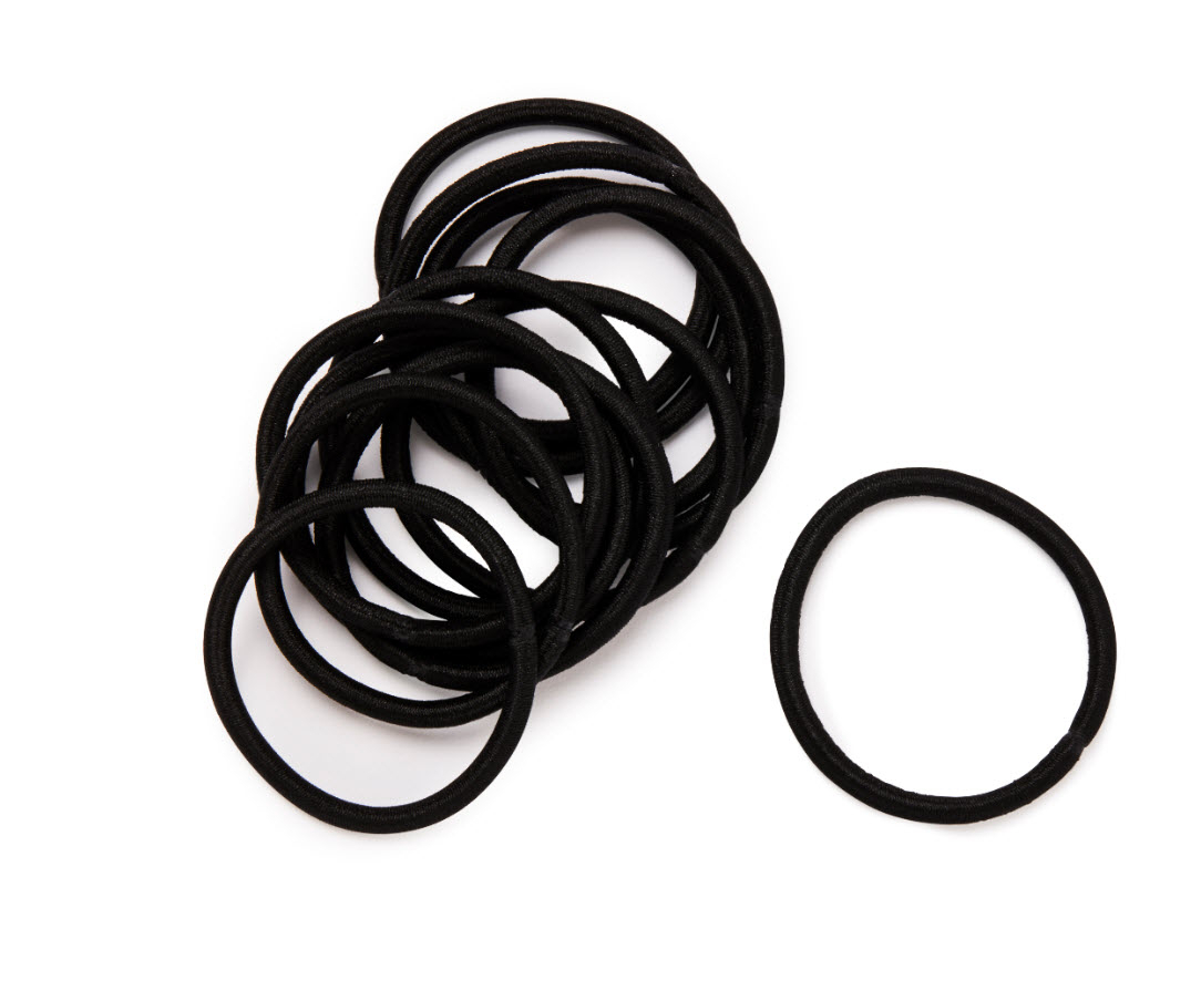 Vita Accessories sorte hårstrikk 12-pk