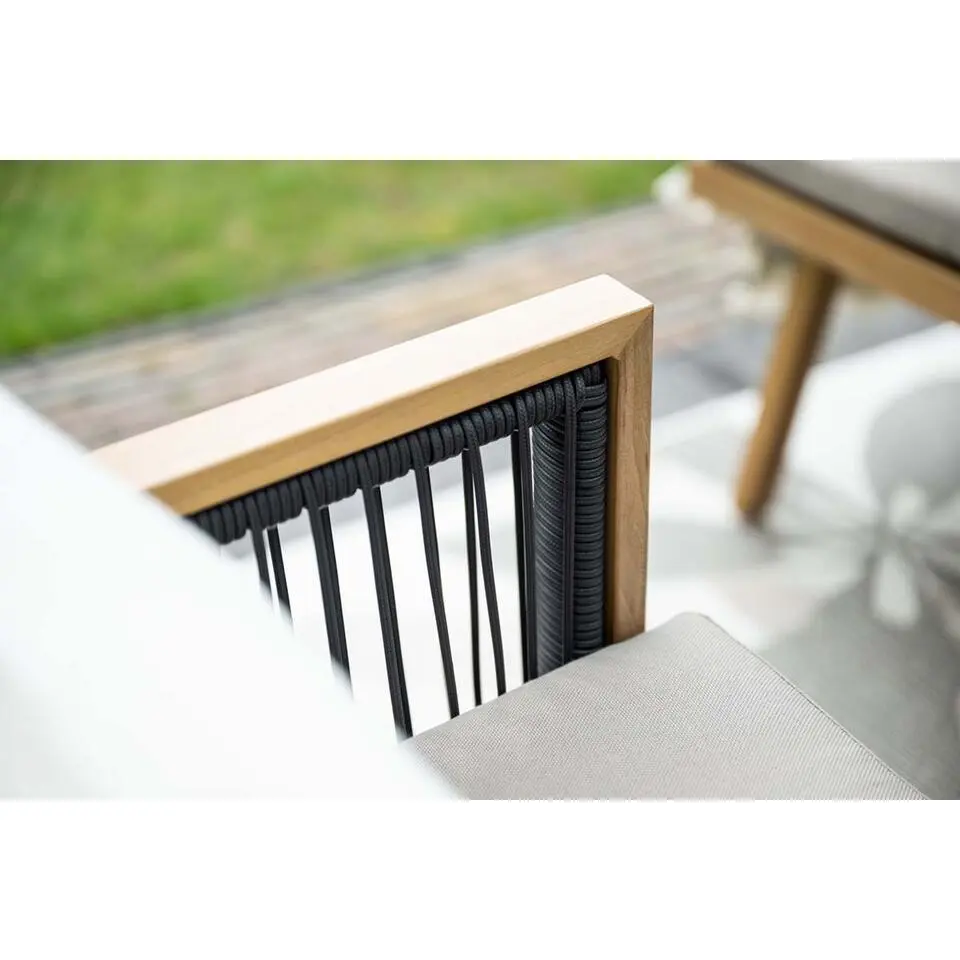 Decala lounge-diningset -5-delig-aluminium-light teak look-desert sand