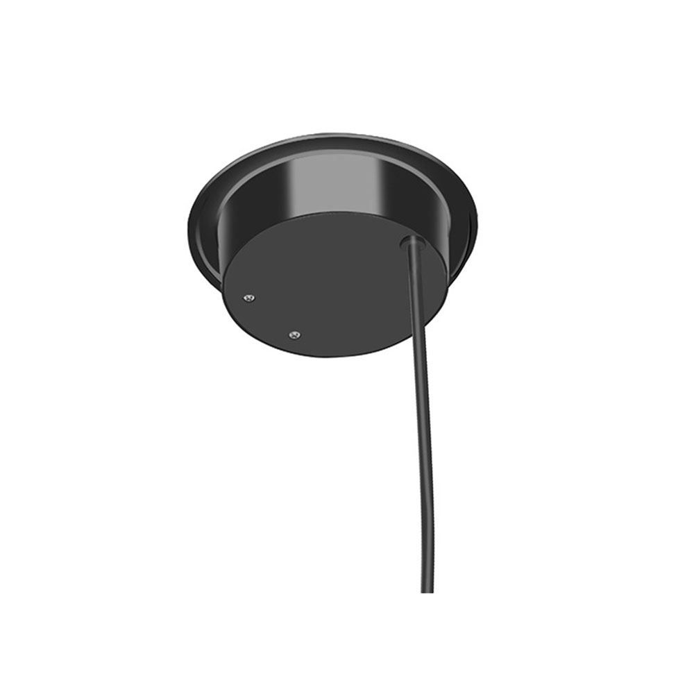 (60mm) Qi Wireless Einbau Ladegerät (10W / 7.5W) mit USB Anschluss für Möbel - Schwarz