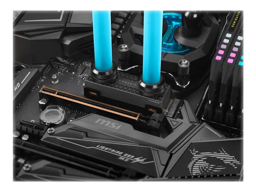 CORSAIR MP600 PRO XT - Hydro X Edition - SSD - krypteret - 2 TB - intern - M.2 2280 - PCIe 4.0 x4 (NVMe) - 256-bit AES - sort