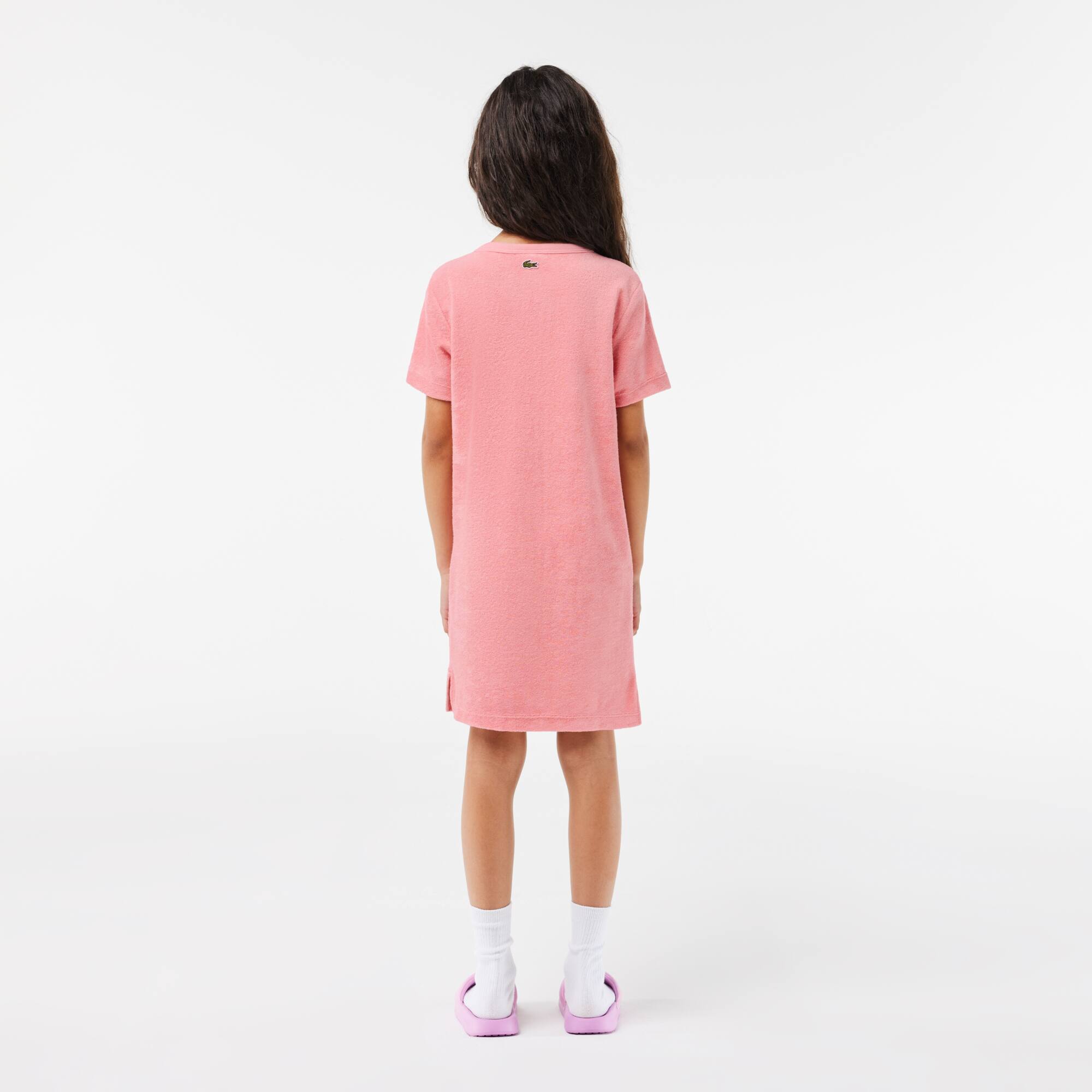 Frottee-T-Shirt-Kleid mit Logo Hosen & Kleider - Rosa - Lacoste - Mädchen