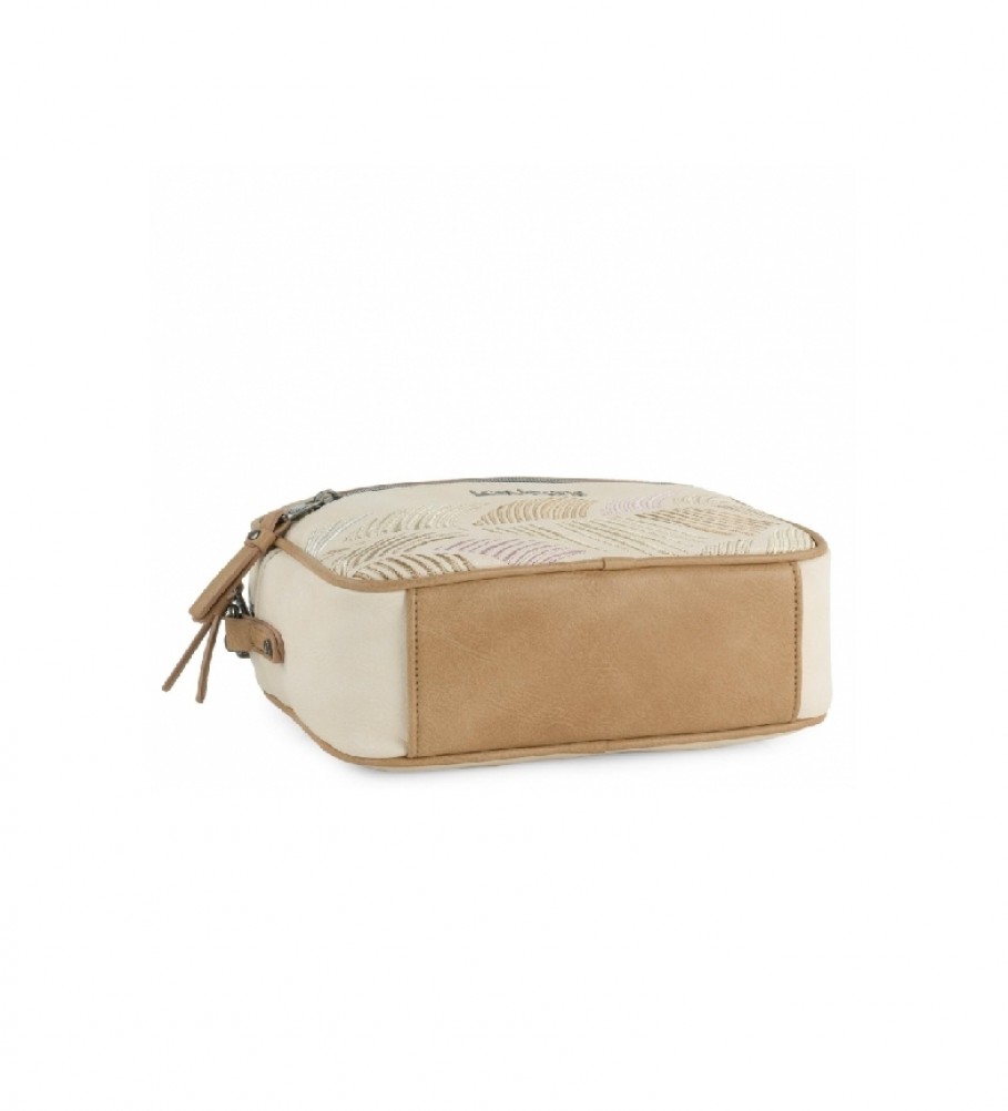 Bolsa de ombro Lois Galatea bege e marrom