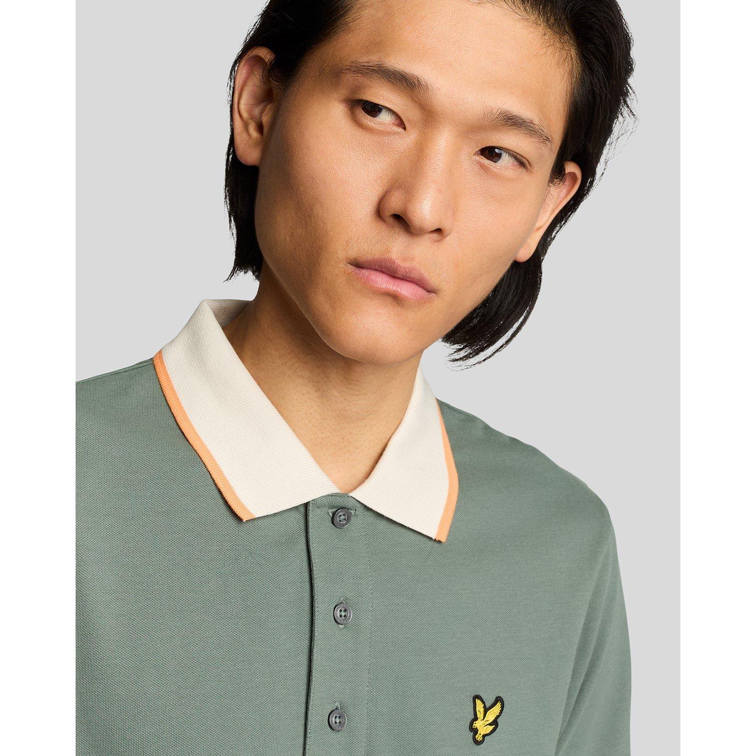 Lyle and Scott Retro Half Tipped Polo Shirt