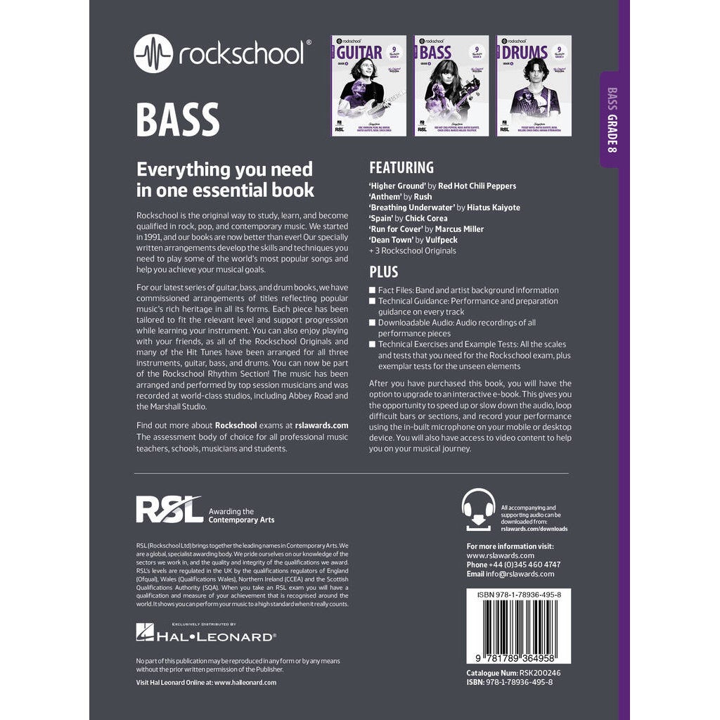 Rock School Limited Bass Grade 8 (2024) basgitaarboek