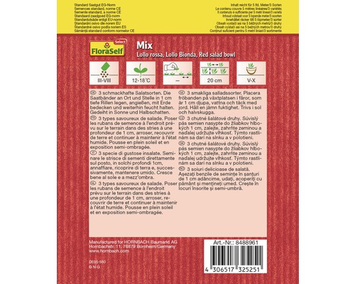 FloraSelf snij- en herbloei slazaad, open-pollinated slazaad, zaadlint 5m