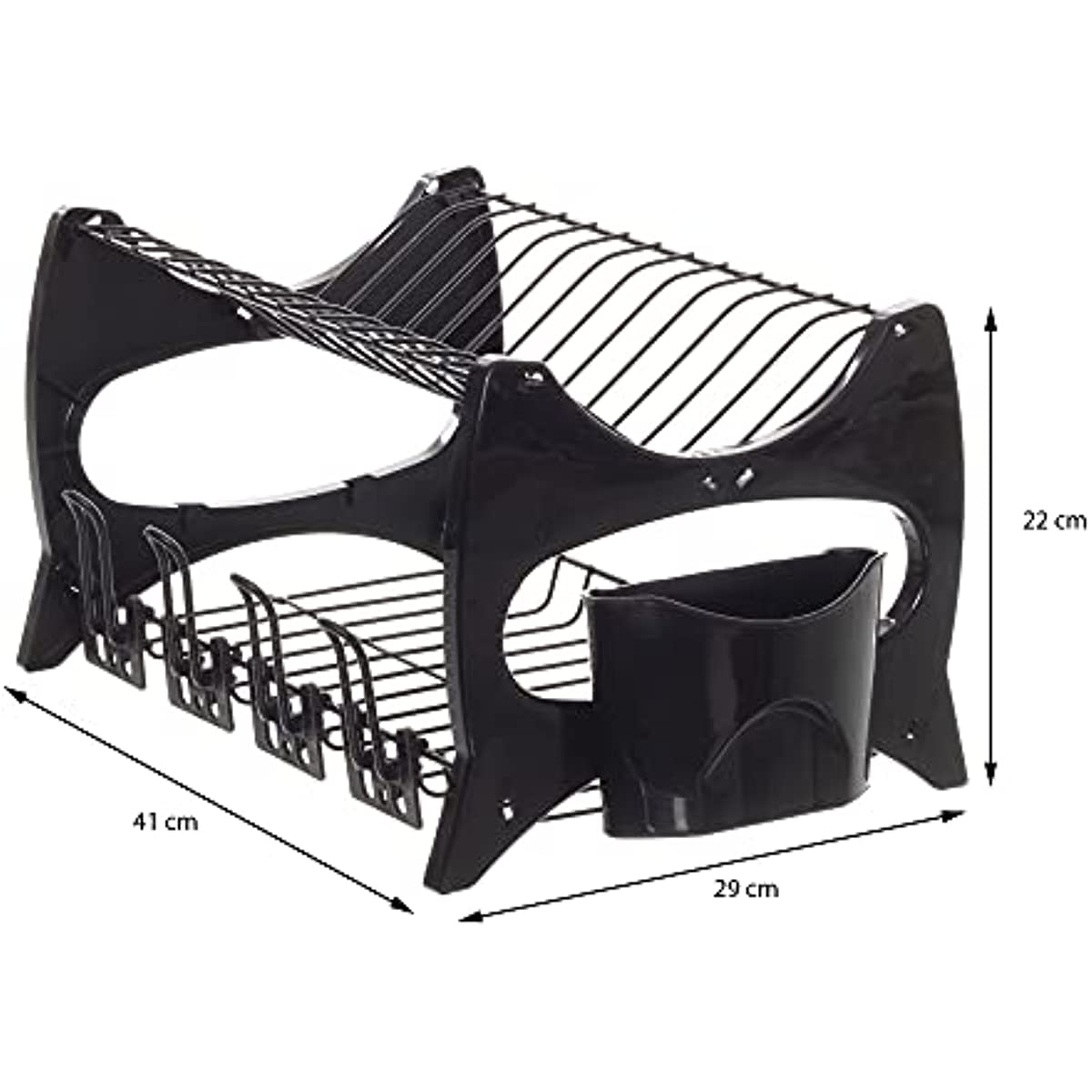 Escorredor de Lou&ccedil;a Floren&ccedil;a, Cor Preto, Linha Black, Metaltru