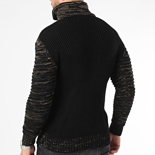 Pull Col Amplified Noir Camel