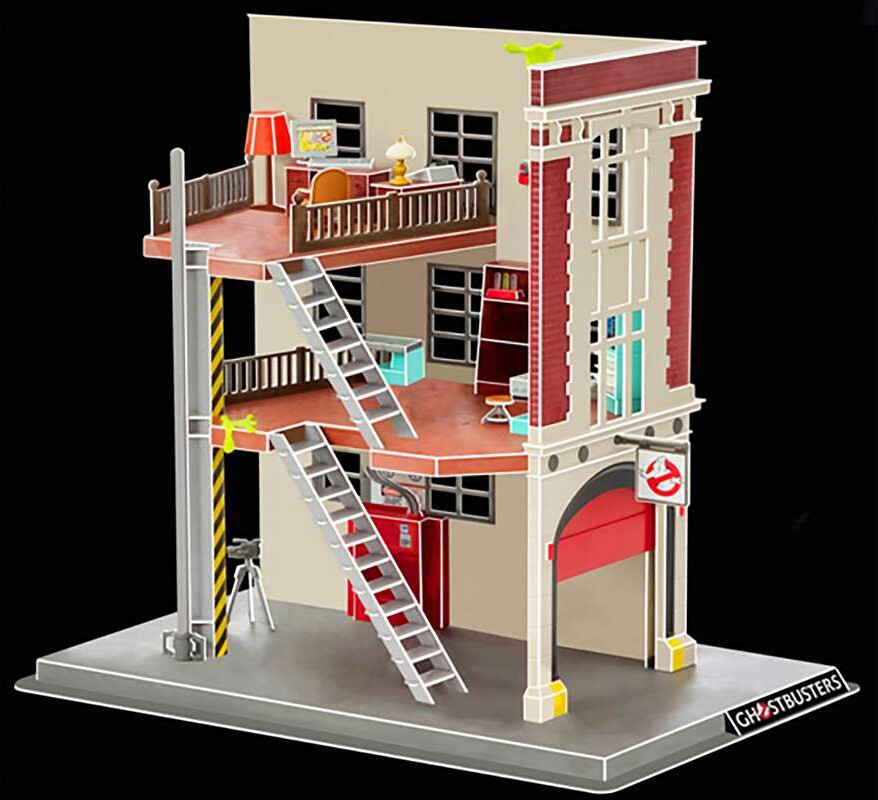 Revell 3D Puzzle - Ghostbusters - Brandstation Og Ecto-1 - 158 Brikker