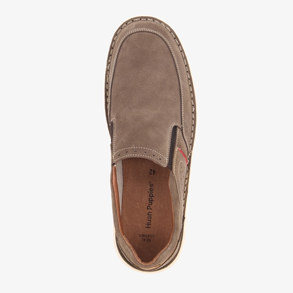Hush Puppies heren leren instapper bruin