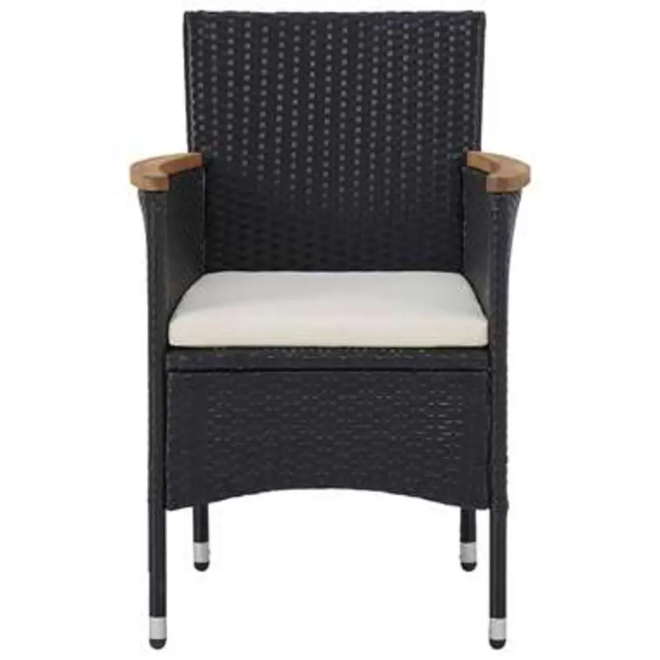 vidaXL - Tuinset - Zwart - Rattan