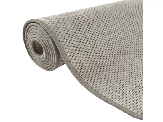 Tapis de couloir aspect sisal taupe 80x200 cm