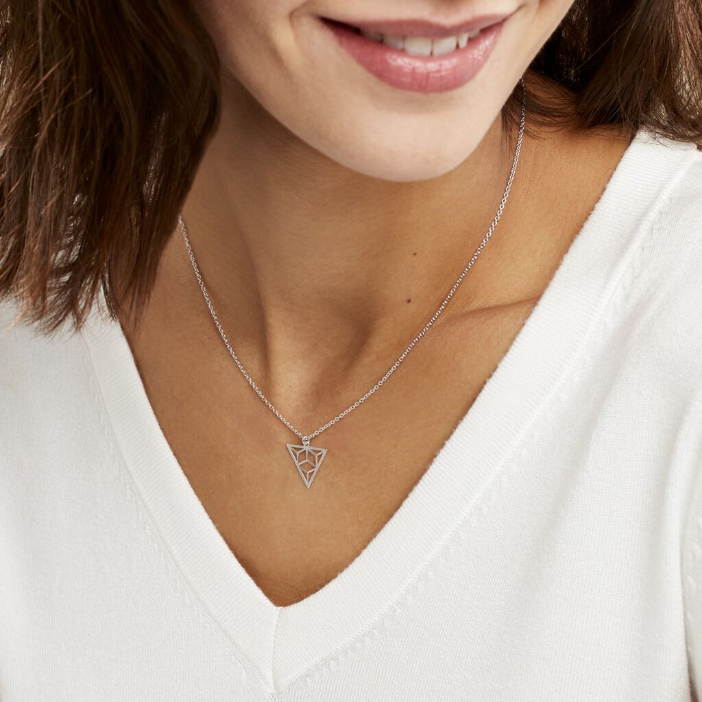 Collier Fidela Argent Blanc