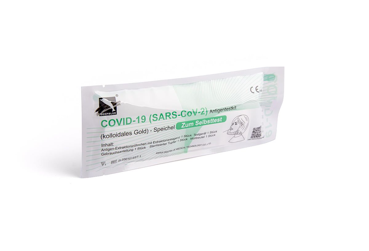 Deepblue COVID-19 Lolli Test Antigen Test Kit CE1434 Selbsttest im Polybeutel