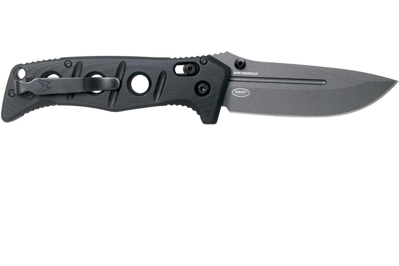 Benchmade 275GY-1 Sibert Adamas Black G10, Tungsten Grey zakmes, Shane Sibert design