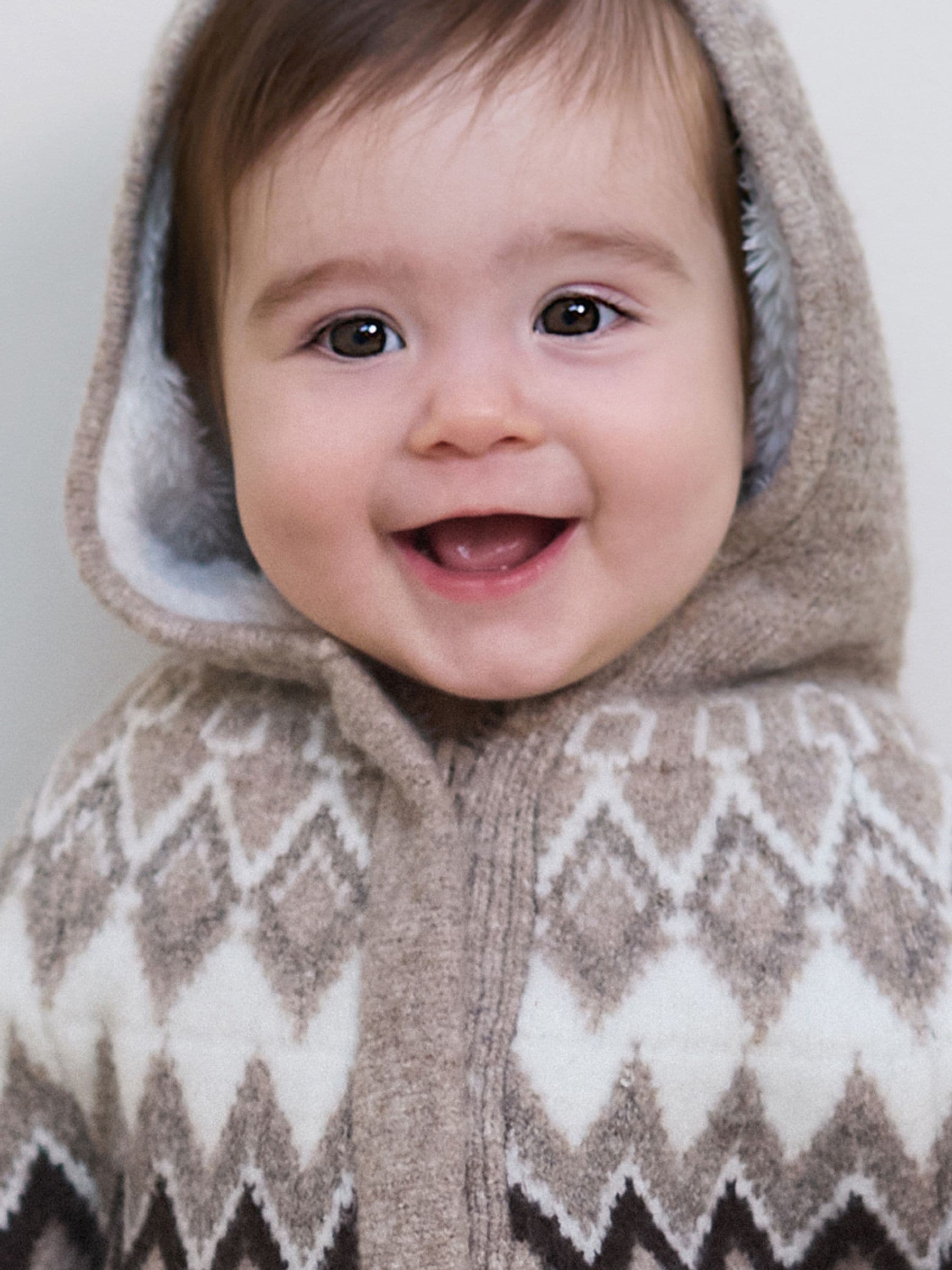 Natuurlijk - The Little Tailor Zacht gebreid gevoerd kerstpakje voor baby's