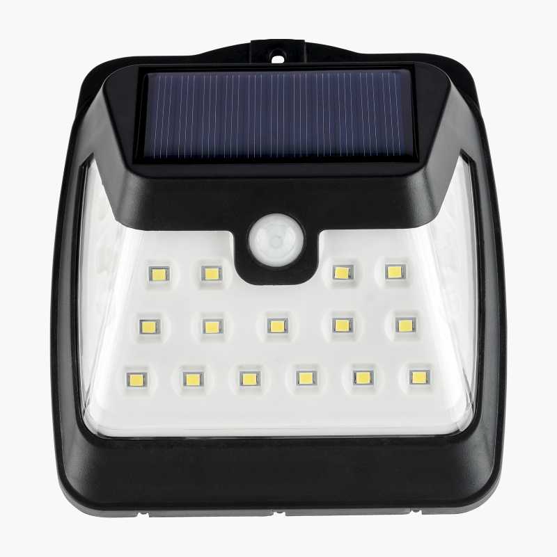 Solcellelampe med bevegelsessensor, svart