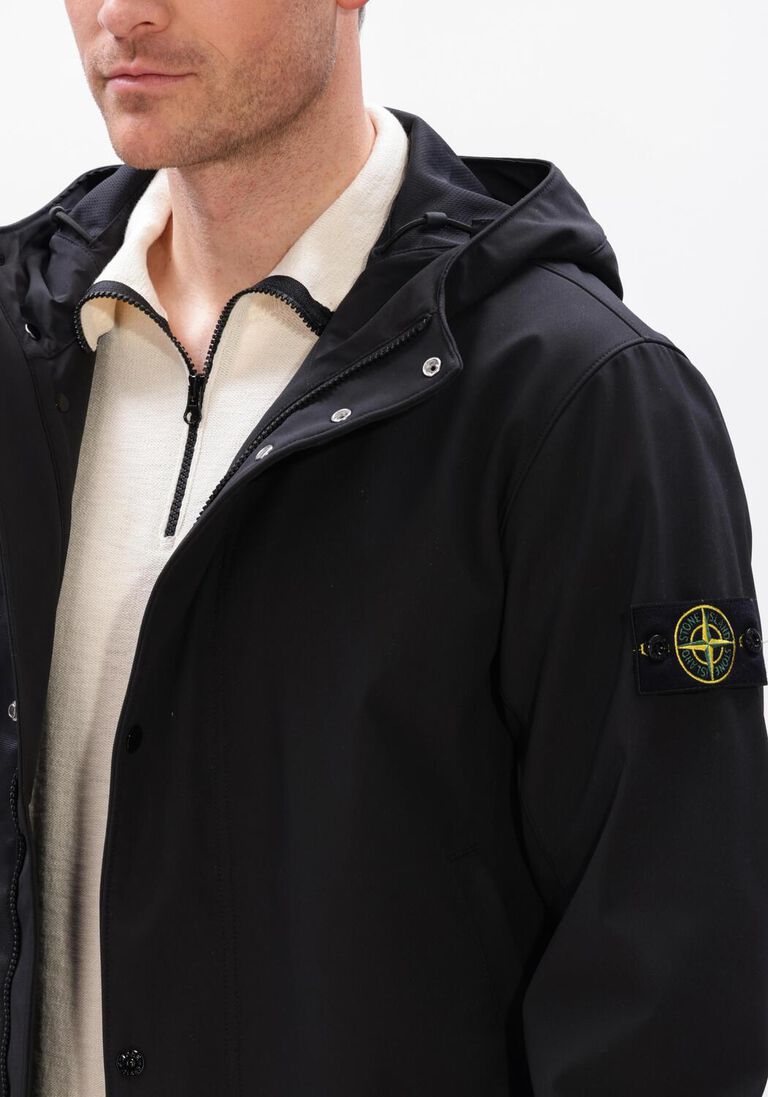 zwarte stone island jack short parka s0a22