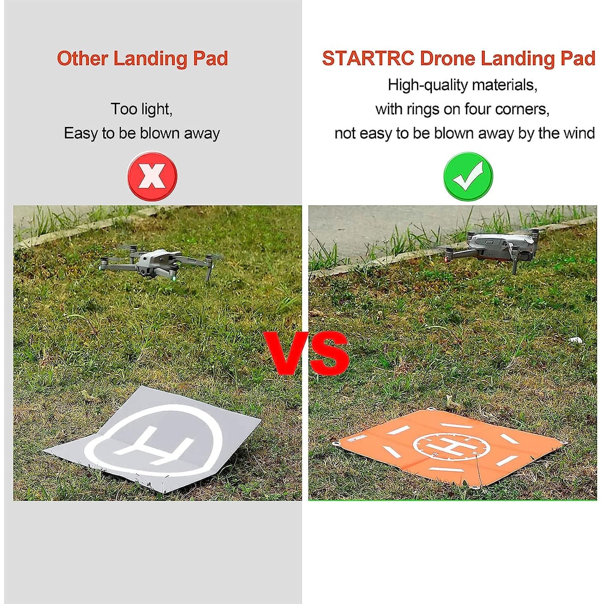 Landingsplattform for drone, DJI Avata/Mini 2/Mavic 3 Pro, universell