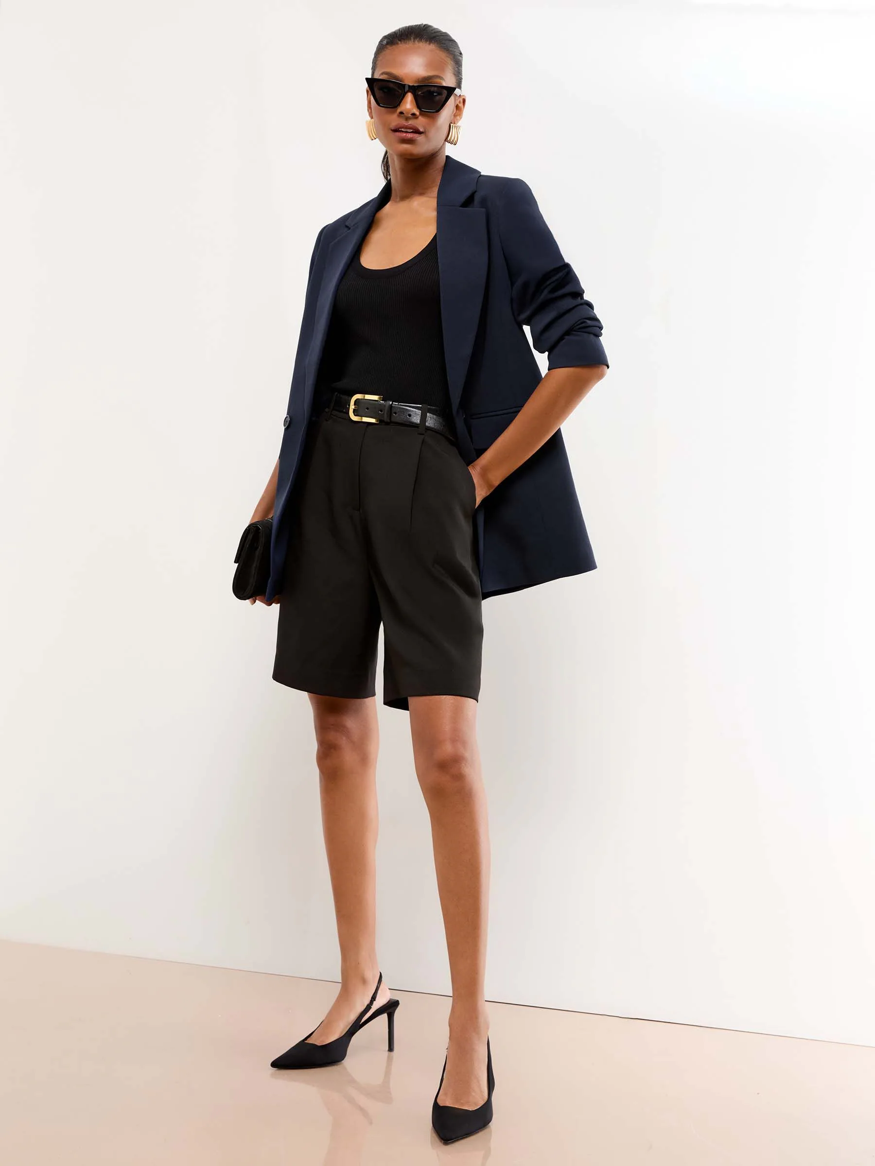 Donkerblauw - Lipsy - Relaxte lange maatsnitblazer