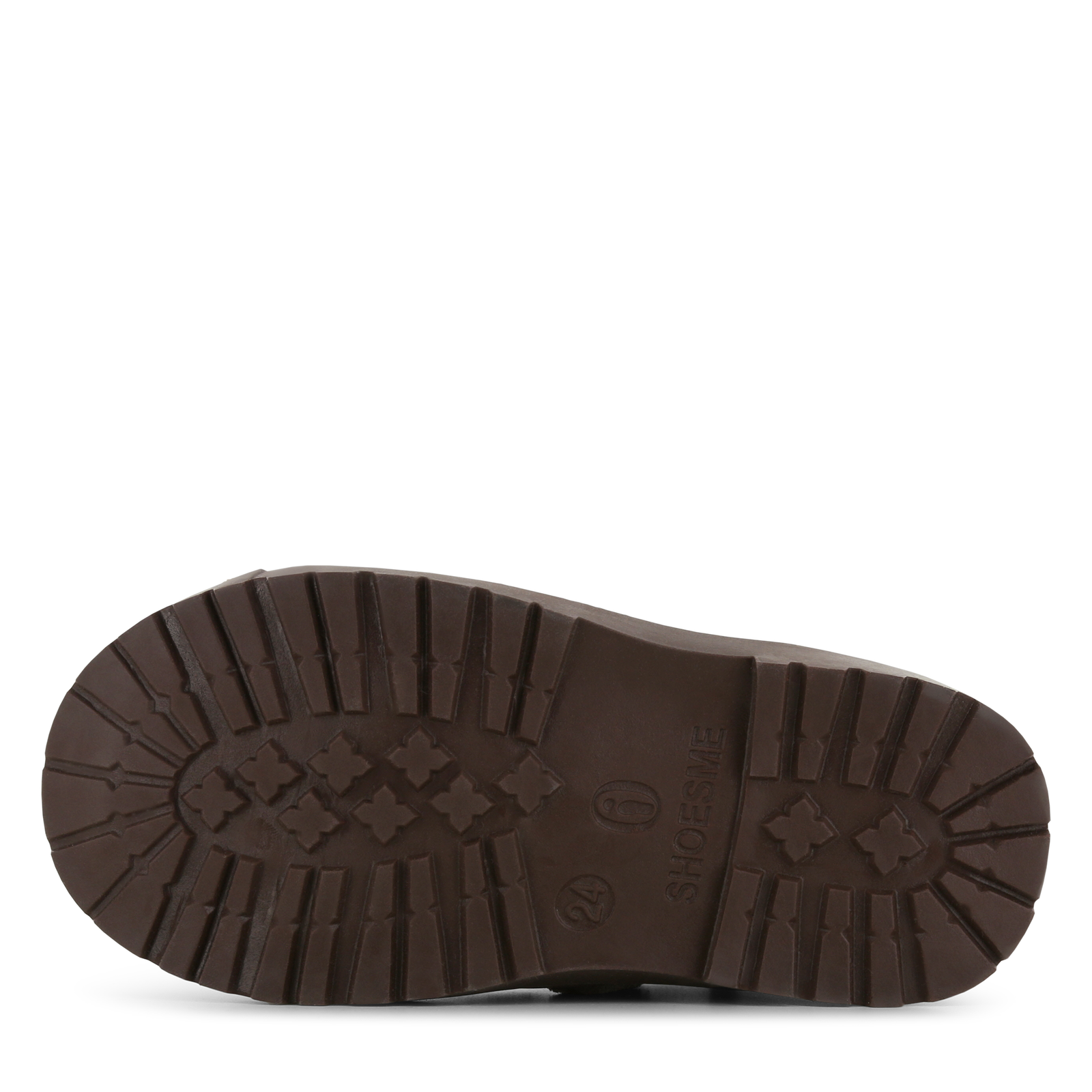 Shoesme donkerbruine warmgevoerde veterboot Suède | Jongens schoenen