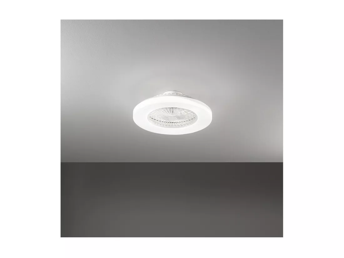 Ventilateur de plafond annulaire en plastique blanc 40w LED 7174 B CT Moteur AC
