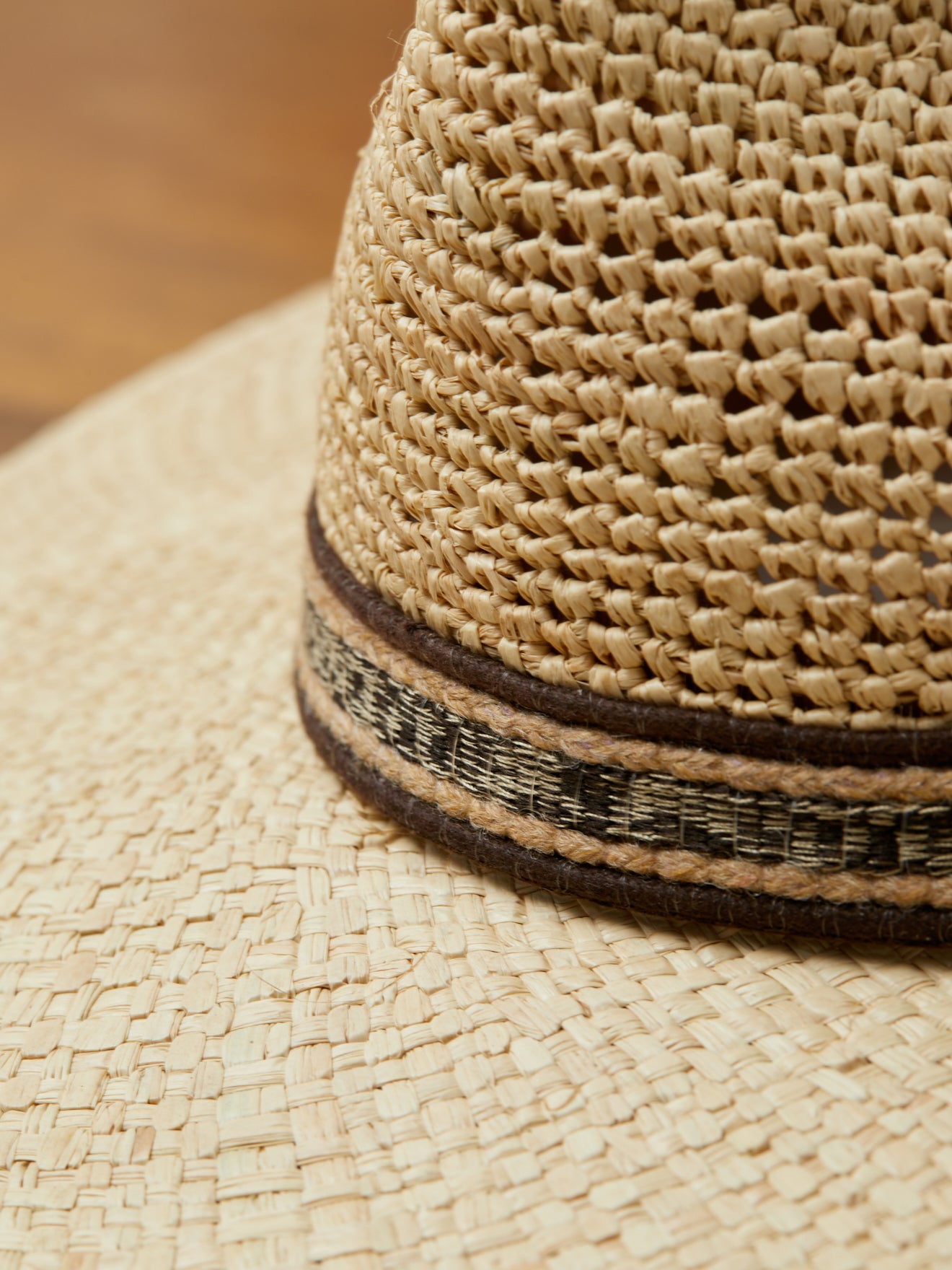 Chapeau raphia femme biais fantaisie