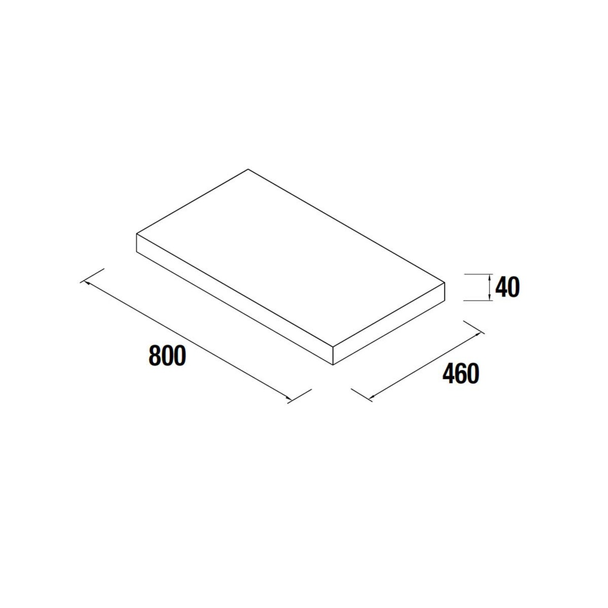 Muebles toppaneel 80cm eiken