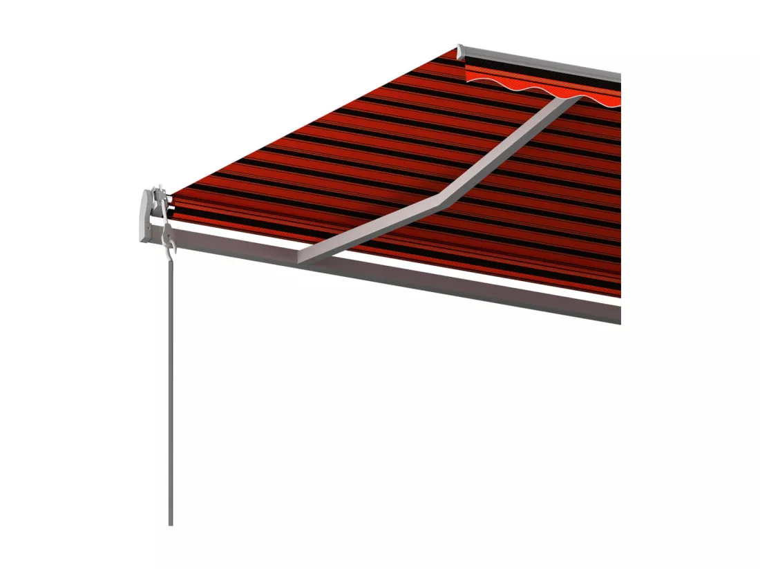 Auvent manuel rétractable sur pied 600x350 cm Orange/marron