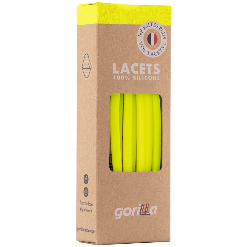 Gorilla Gorilla Lacets Fins Jaune Néon