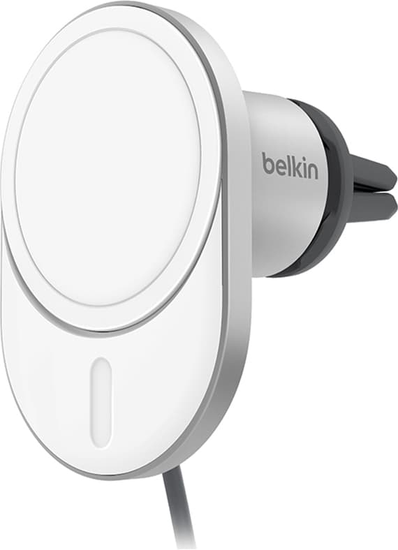 Belkin BoostCharge Pro Qi2 15W magnetisk biloplader (hvid)