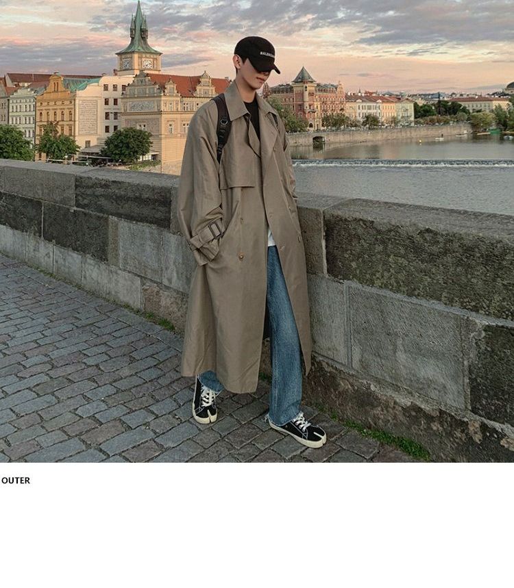 DragonRoad - Trenchcoat met dubbele rij knopen