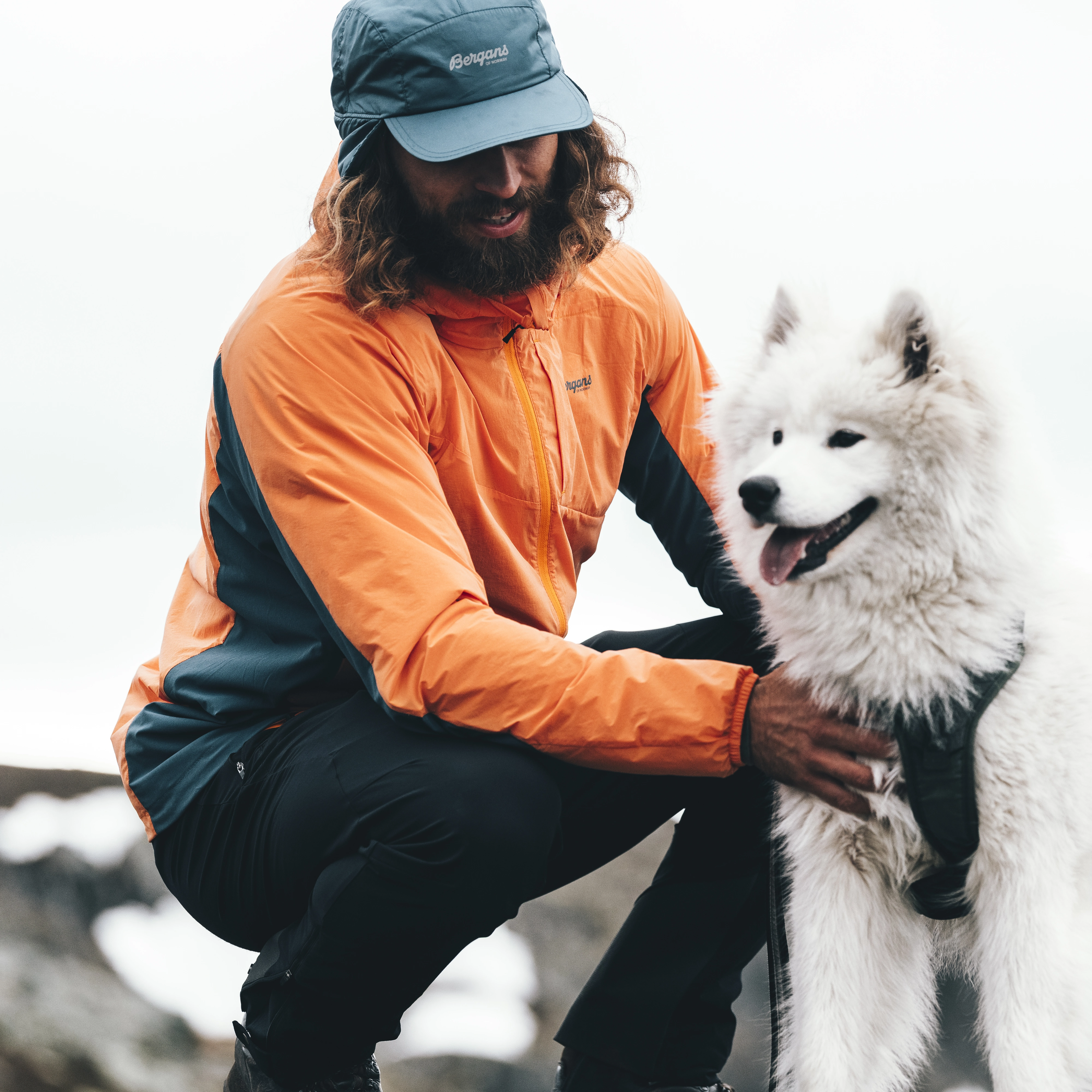 Rabot Lt Windbreaker Jacket Cloudberry Yellow / Orion Blue