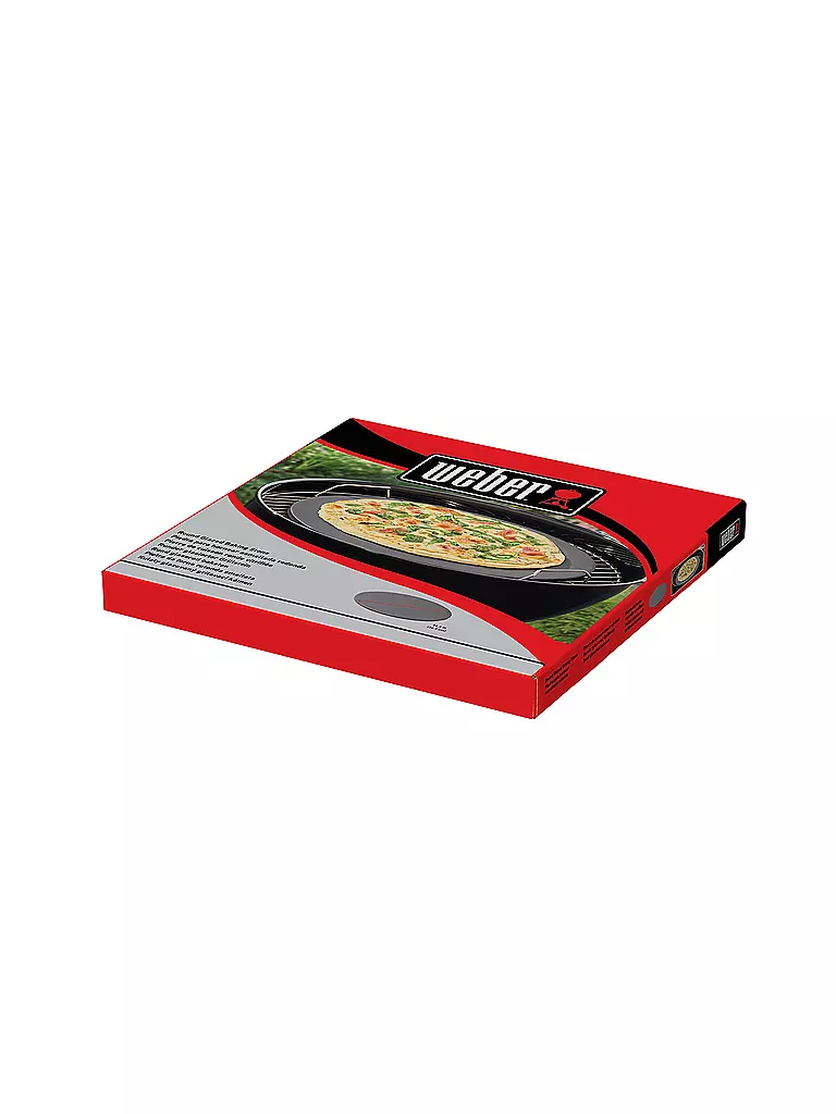 WEBER GRILL Pizzastein glasiert rund 36cm Keramik Schwarz schwarz