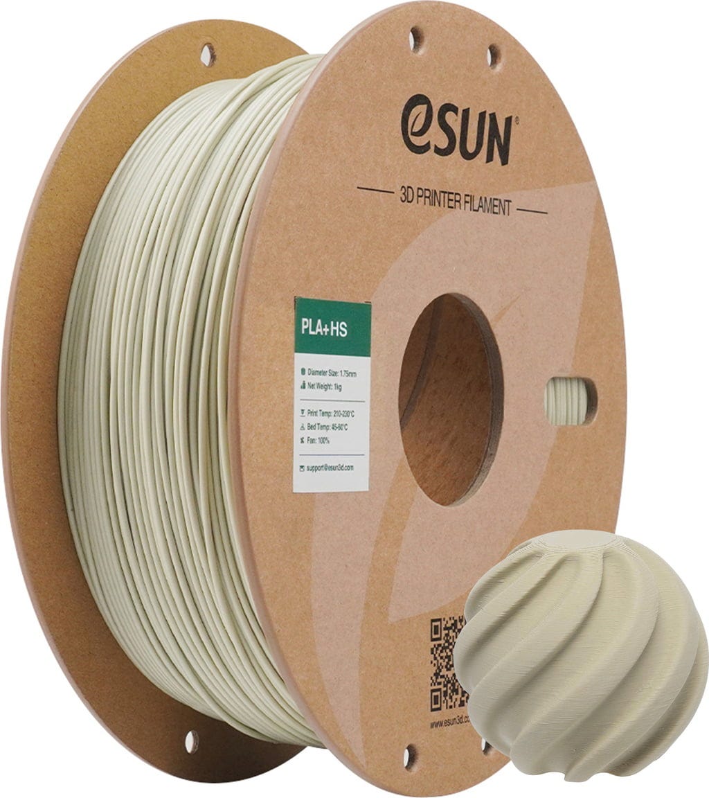 eSUN  PLA+HS Light Khaki, 1,75 mm / 1000 g    PLA Filament für den Hochgeschwindigkeitsdruck in Light Khaki
