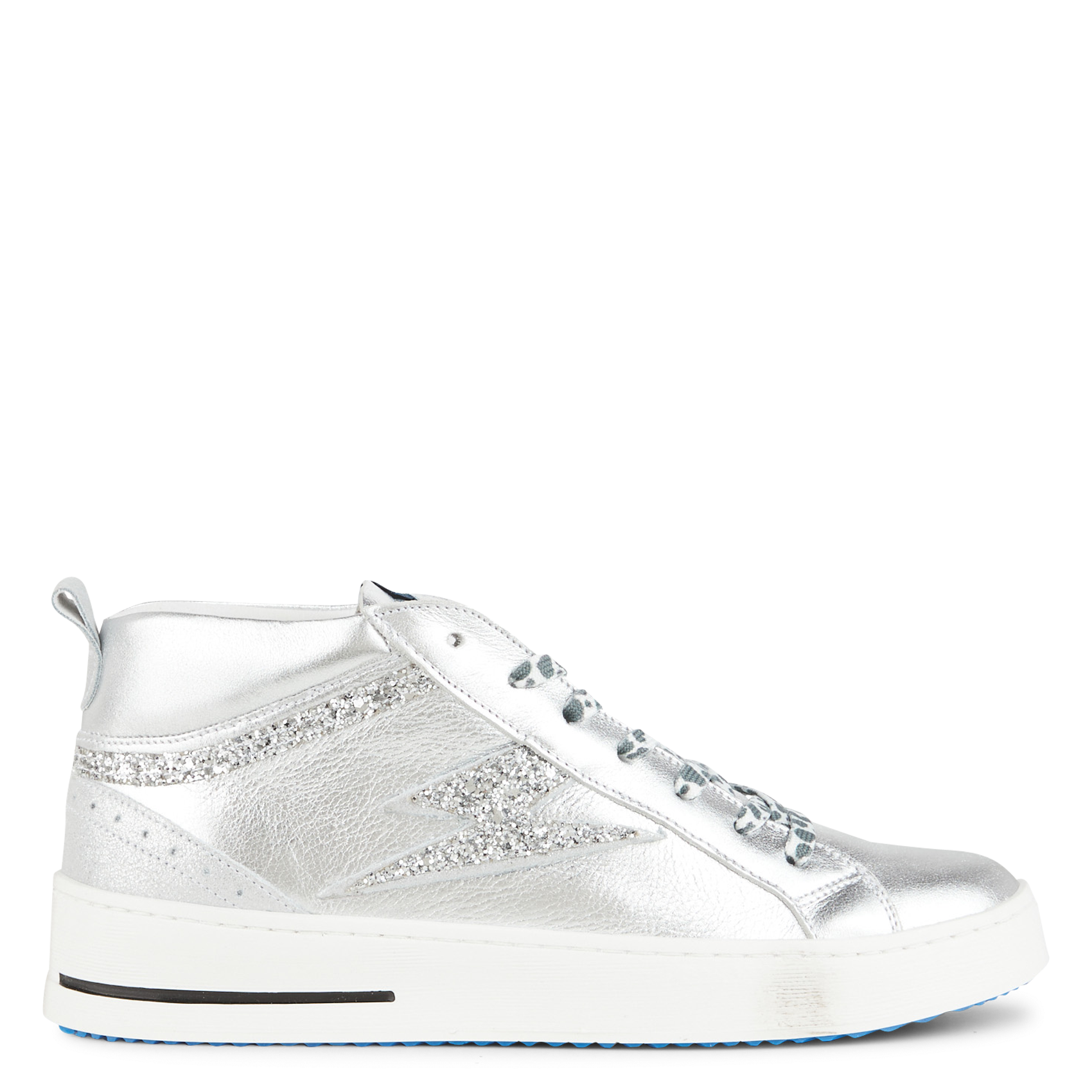 GIBRA - Baskets mi haute à lacets | Argent