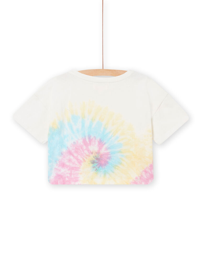 T-shirt à imprimé fantaisie manches courtes blanc enfant fille