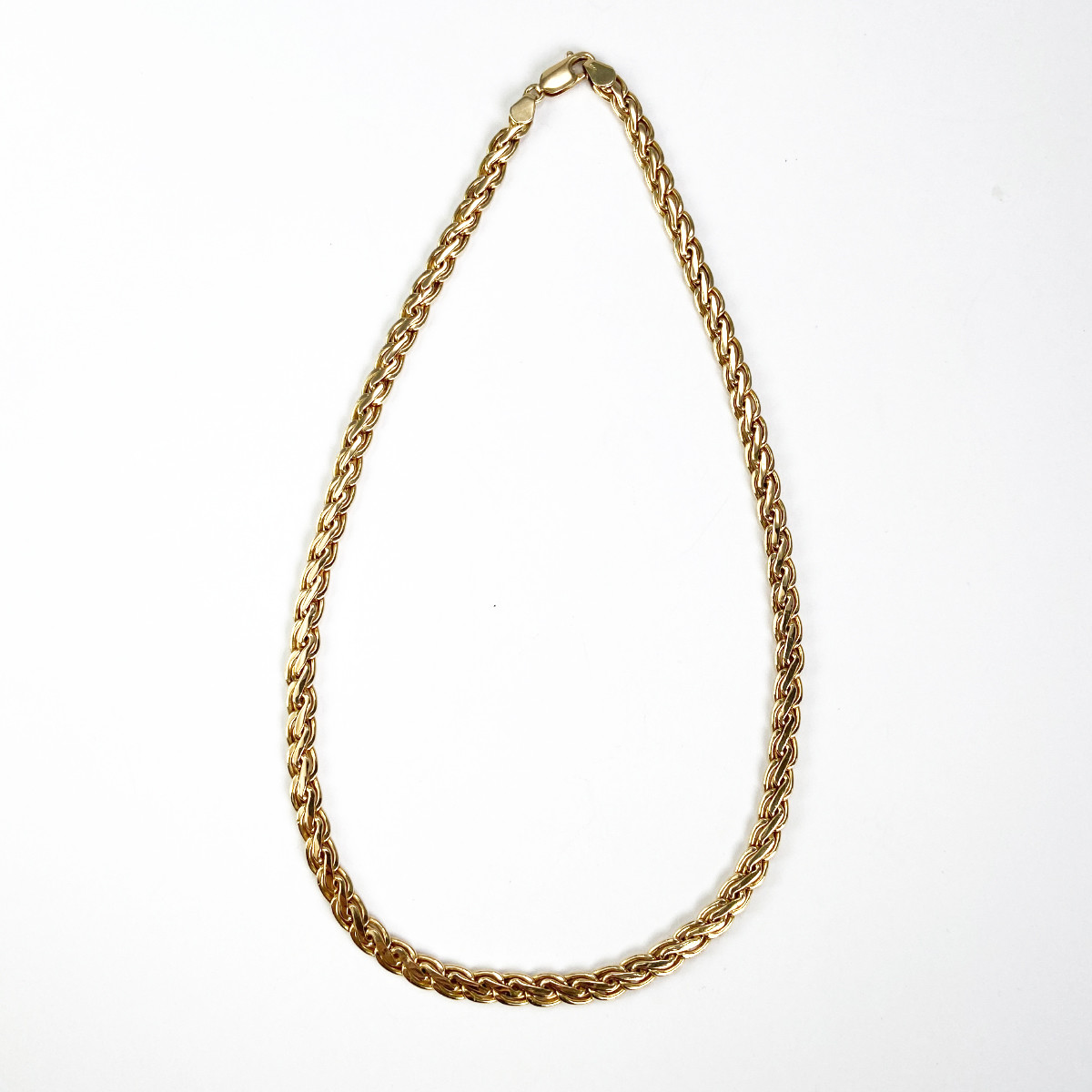 Collier d'occasion or 750 jaune maille festonnée 42.5 cm
