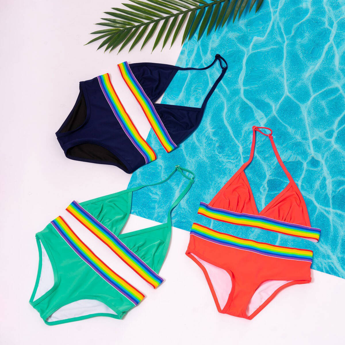 Me & My Monkey triangel bikini groen