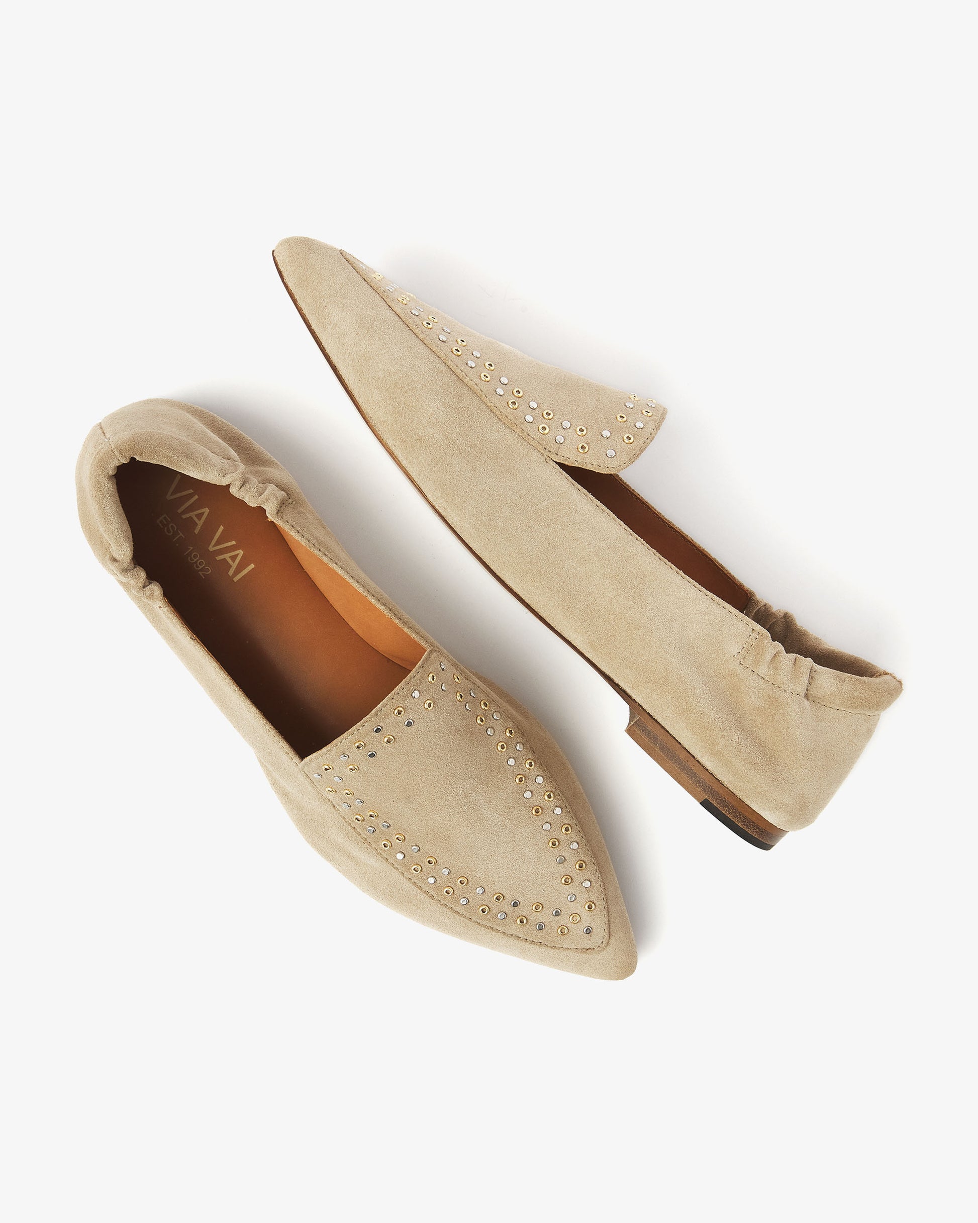 VIA VAI beige dames loafers Lola Gabriel