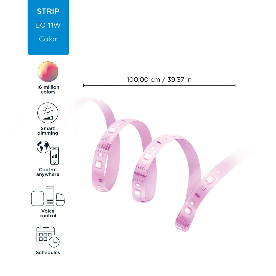 WiZ - Wi-Fi LED Strip 1M 880lm Forlængelse EU