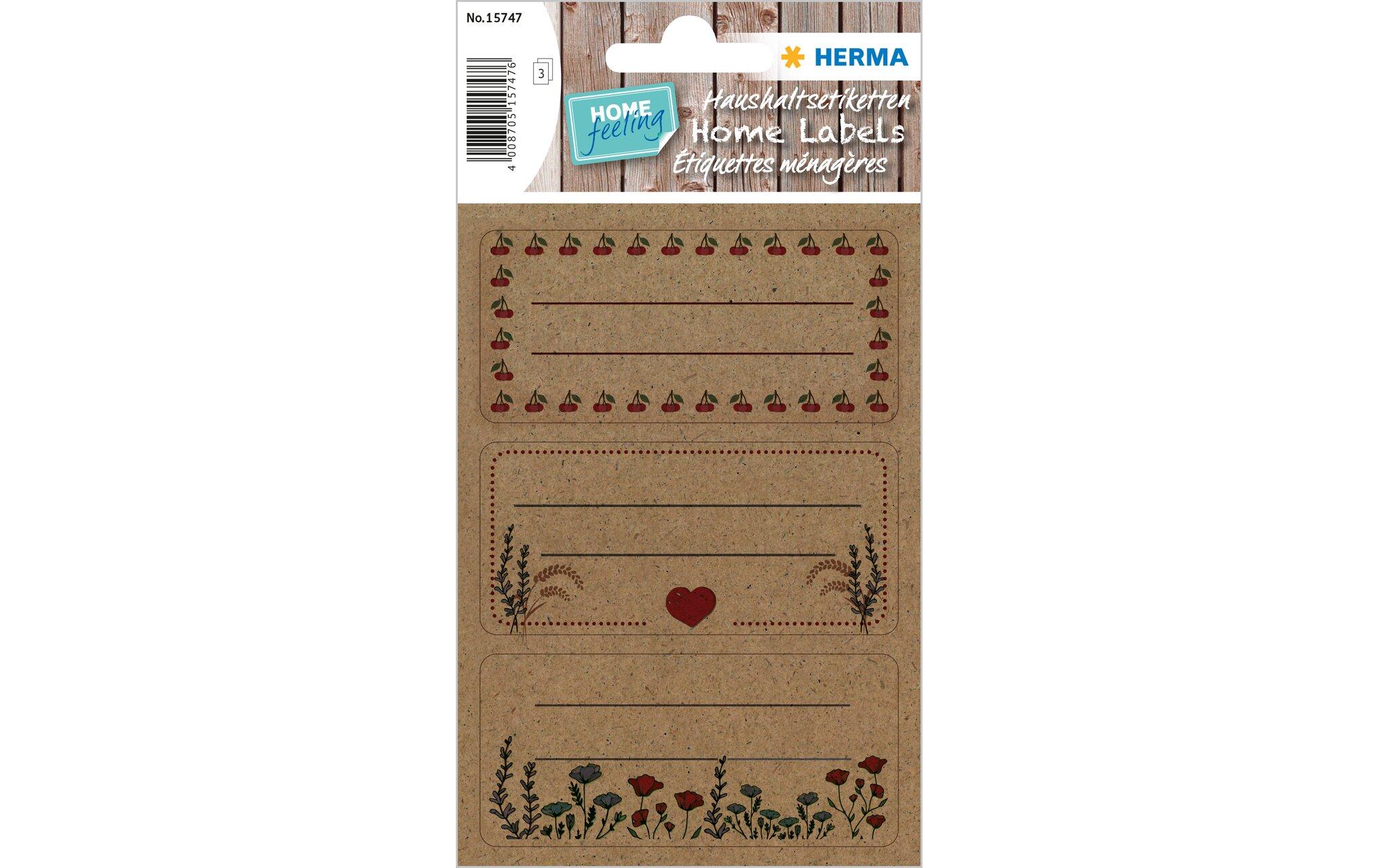 Vielzweck-Etiketten Silphie 67 x 35 mm, 3 BlattKüchenetiketten