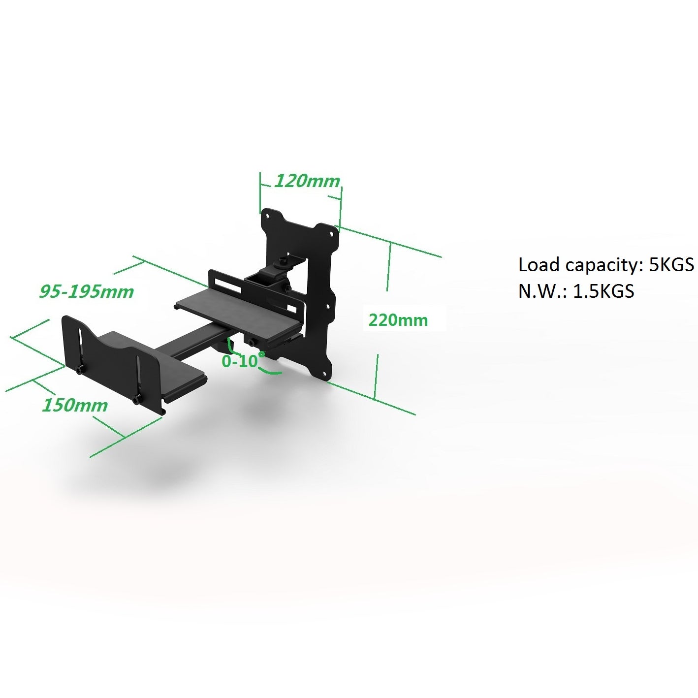 Innox SMB 01 muurbeugel voor 4 - 5 inch studiomonitor (per stuk)